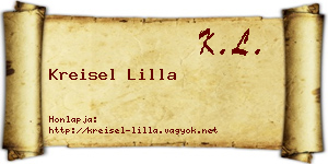 Kreisel Lilla névjegykártya